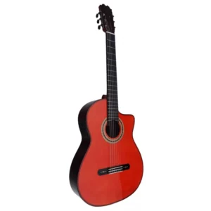 AATF-17NRE CUT Negra de Palosanto teñido de rojo con Cutaway y Previo Fishman PSY-301
